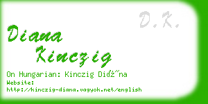 diana kinczig business card